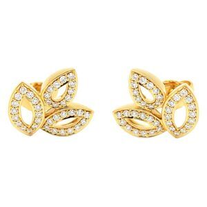 Harry Winston Diamond Mini Earrings K18 YG